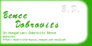 bence dobrovits business card